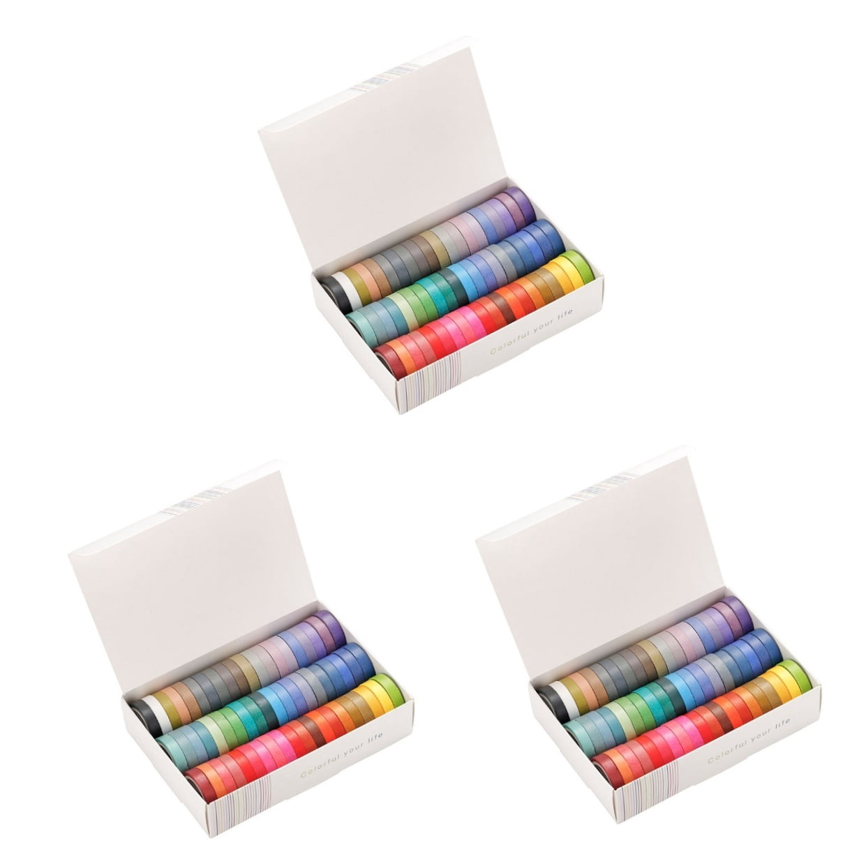 Masteelf Washi Tape Set 180 Rolls with 60 Vibrant Colors, Decorative Paper Tapes for Crafts, Scrapbooking, Journals, and DIY Projects