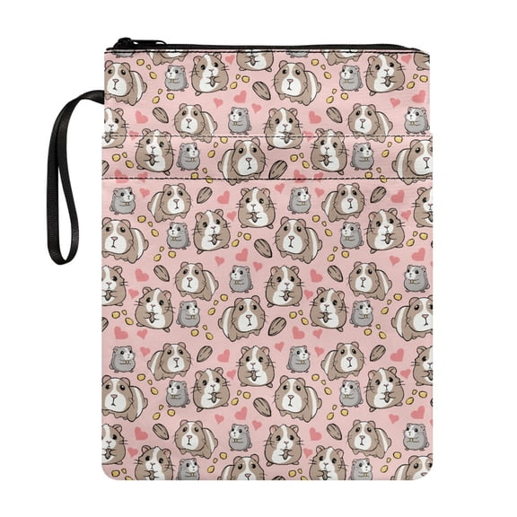 HELLHERO Book Cover Sleeve Book Organzoer Holder Lightweight Storage & Portability Washable with Book Cover Carrying Case 8.66 x 11.42 Hamsters