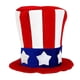 thumbnail image 1 of Velour Plush Dress Up American Flag Hat, Halloween Uncle Sam Costume Hats July 4th Memorial Day Patriotic Party Hats, 1 of 5