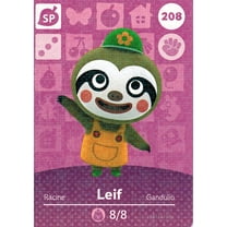 Nintendo Animal Crossing Happy Home Designer Amiibo Card Leif 208/300 USA Version