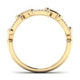 AAAMARK 10K Yellow Gold 1/10ct TDW Diamond Open Chain Link Ring (GH, I1 ...