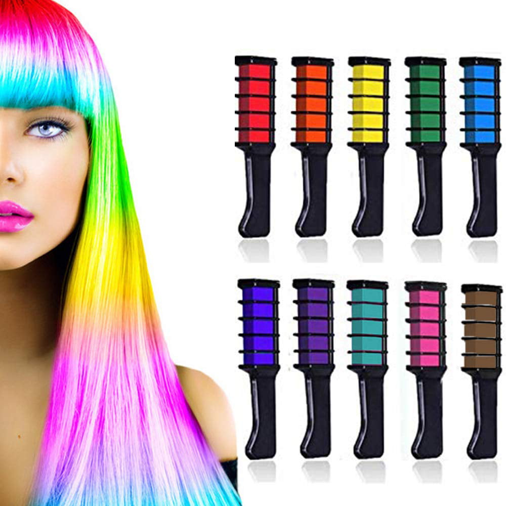 Pink Hair Chalk For Girls Kids-New Hair Chalk Comb Temporary Bright  Washable Hair Color Dye-4 10 Year Old Girl Gifts Toys For  Easter,Christmas,Cosplay Birthday Party-6 Pcs | 10 Pcs New Hair Chalk