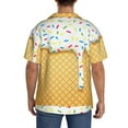 thumbnail image 3 of Kdxio Men'S Hawaiian Shirt For Men Short Sleeve Shirt White Ice Cream Summer Casual Holiday Beach Button Down T-Shirts, 3 of 5