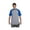 ATH HTHR/ ROYAL, variant on Men's Rib Knit Collar Baseball Jersey, Style 423A
