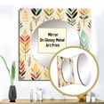 thumbnail image 3 of Designart "Bohemian Ivory Touch" 0 Square Mirror For Wall Decor - Large Beige Square Mirror Printed Wall Decor - Glam Square Living Room Mirror, 3 of 5