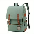 thumbnail image 3 of Student Backpack Travel Backpack Outdoor Casual Bag For Men And Women Computer Bag Shoulder Bag Multi-purpose Backpack With Belt Decoration, 3 of 5