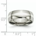 thumbnail image 6 of Titanium Sterling Silver Inlay 8mm Polished Band, 6 of 11