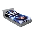 thumbnail image 2 of Ambesonne Space Fitted Sheet & Pillow Sham Set, Funny Astronaut Cat Humor, Twin, Blue White, 2 of 2