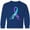 Royal Bue, variant on Inktastic Suicide Prevention Ribbon with Blue and Purple Hearts Long Sleeve Youth T-Shirt