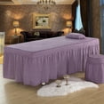thumbnail image 3 of DOLITY Bed Linings Massage Table Sheet Sets,Solid Color Non-Slip Beauty Bed Cover Three, 3 of 6
