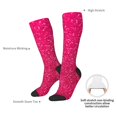 thumbnail image 4 of Pofeuu Rose Red Glitter Print Stockings, Adult Running Hiking Socks for Youth and Adult, 4 of 6