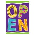 thumbnail image 1 of Toland Home Garden Purple Open 28 x 40 Inch Decorative Colorful Business Sign Double Sided House Flag, 1 of 6