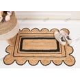 thumbnail image 4 of Rectangle Rug Natural Jute Rug Hand Braided Beige and Black Color Rounding Line Pattern Area Rug, 4 of 5