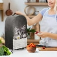 thumbnail image 3 of FKELYI Blender Dust Cover with Handle Grey Daisy Floral Cat Print Anti Splash Water Resistant Blender Mixer Protector Covers for Kitchen Appliance Dustproof Cover, 3 of 6