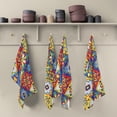 thumbnail image 5 of Coolnut Mexican Talavera Kitchen Dish Towel Set of 1, Soft Absorbent Drying Dishcloths Dish Towels with Hanging Loop for Kitchen Bathroom Bar Home Decor, 28 x 18 Inch Washcloth Gift, 5 of 7