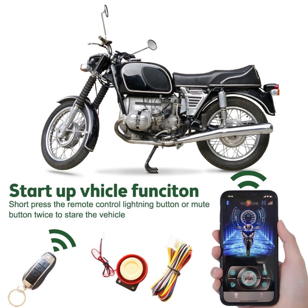 Sistema de control sin llave 433.92MHz Motor eléctrico Bloqueo 12V Inmovilizador de motocicleta Ndcxsfigh Accesorios para autos y motos