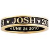 Personalized 18kt Gold-Plated Raised-Letter Enameled Class Ring