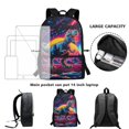 thumbnail image 6 of HUIACONG Neon T-Rex Dinosaur School Backpack for Boys Girls Age 6-18 Large Capacity Lightweight Water Resistant Bookbag for Elementary Middle High School Students Daily Use Travel, 6 of 6