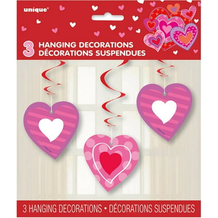 Hanging I Heart Valentine Decorations, 3-Count - Walmart.com