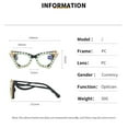 thumbnail image 2 of 2 Pairs of Women Black Frame Cat Eye Pearl Diamond Party Reading Glasses 3.5 Elegant Blue Light Blocking Readers +3.50 strength, 2 of 6