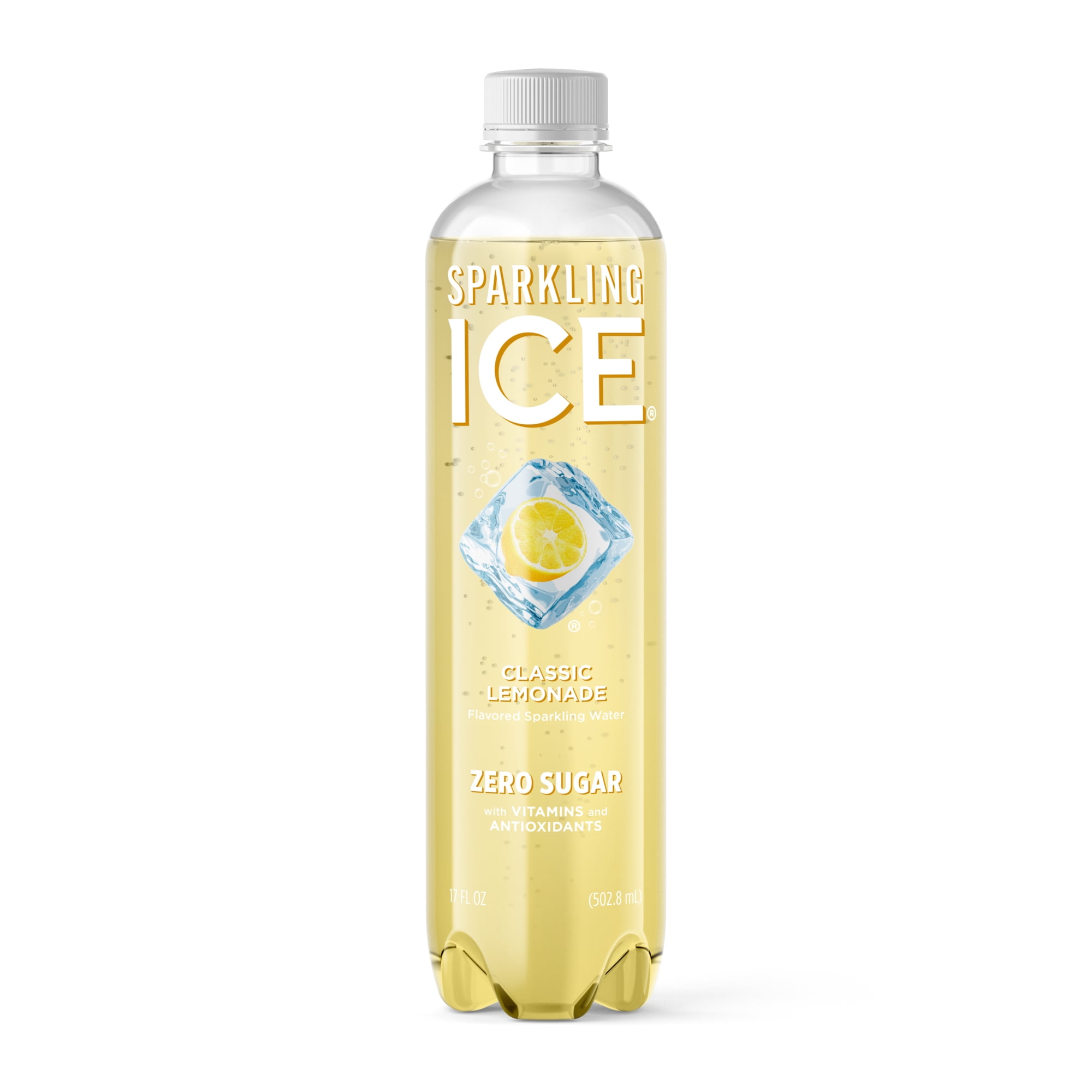Sparkling Ice® Naturally Flavored Sparkling Water, Classic Lemonade 17 fl oz – No Sugar, Antioxidants & Vitamins, Refreshing Beverage