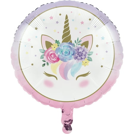 Unicorn Baby Shower Mylar Balloons, 3 Count