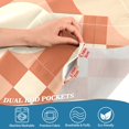 thumbnail image 3 of Yayeee Kitchen Curtains Tier Pair Light Filtering 27"x24" Rod Pocket Short Cafe Window Panel, Beige Geometric, 3 of 7
