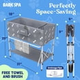thumbnail image 4 of Bañera para perros Bark Spa plegable y portátil con cepillo y toalla, 4 of 8