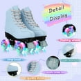 thumbnail image 4 of EONROACOO Light up Girls Boys Roller Skates, Blue Double-Row Skates for Kids Teen(Youth 1), 4 of 10