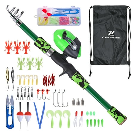 FISHING Spinning Rod Reel Combo Kit Rod Reel Pole With Rod And Reel Kids Pole Rod Set Play Mewmewcat