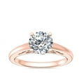 thumbnail image 1 of 1.00 T.C.W Round Shape Natural Diamond Latest Design Solitaire Wedding Ring for Ladies Solid 14K Rose Gold Size 8, 1 of 8
