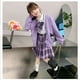 thumbnail image 4 of Kuromi Cinnamoroll 3Pcs Girls' Jk Plaid Skirt Set Anime Sanrioes Y2K Cardigan Pleated Skirt Kids Spring Autumn College Style Set, 4 of 5