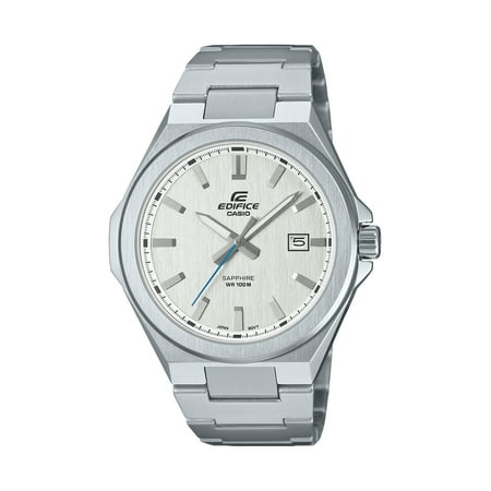Casio Men's Edifice Classic Stainless Steel Bracelet Watch with Silver Dial - EFB108D-7AV