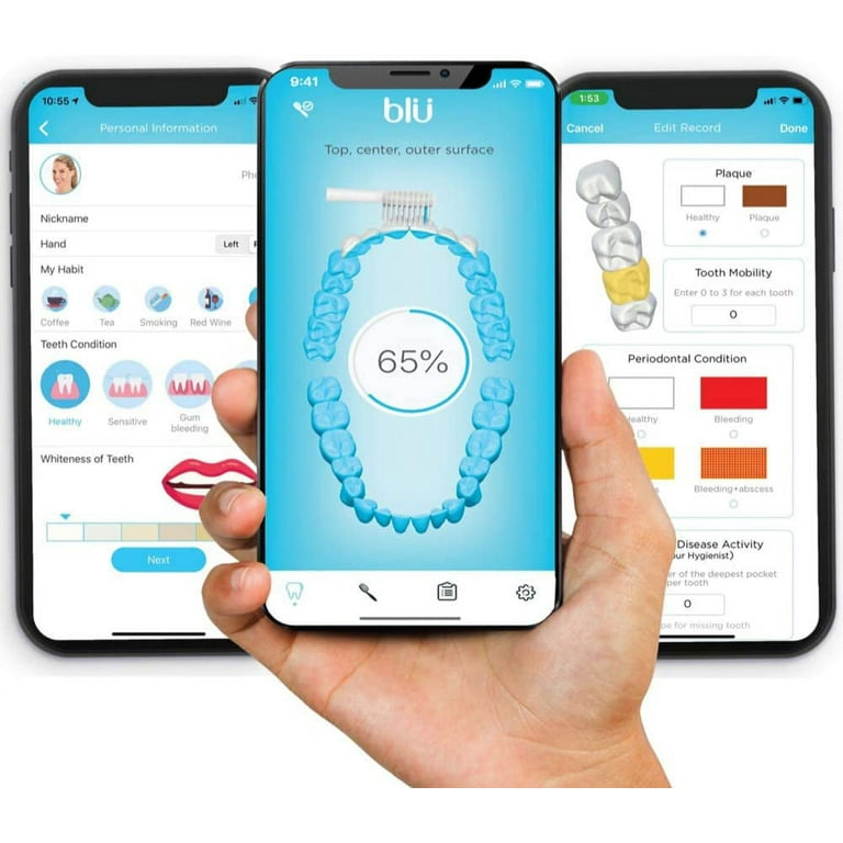 ダイト Tooth Smart 本体ToothSmart I (iPhone用) Blu Toothbrush,Smart Electric Sonic Power Toothbrush with