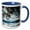 Blue/White, variant on 3drose, Canada, Quebec. Mont-tremblant Village, Lac Ouimet, 11oz Mug