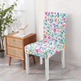thumbnail image 4 of Artistic Floral Dining Chair Covers Set of 4 Colorful Botanical Print Washable Polyester Stretch Slipcovers Removable Seat Protector for Modern Home Decor, 4 of 7