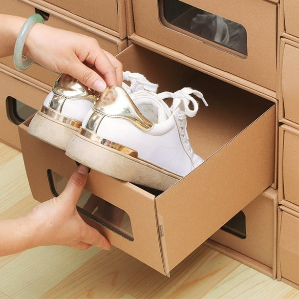 3/6pcs, Boîte À Chaussures, Boîte De Rangement Empilable Pour