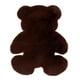 thumbnail image 2 of Alfombra suave, tipo peluda con forma de oso, ideal para decorar el suelo o el sofá del dormitorio. Café 60x80cm, 2 of 9