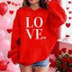 thumbnail image 3 of Sudadera con capucha y estampado de corazón de San Valentín, sudadera de manga larga para niños y niñas, chaqueta para niñas de talla mediana y grande., 3 of 7