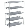 thumbnail image 2 of Shoe Rack Organizer for Closet Entryway, 5-Tier Free Standing Metal Shoe Rack, Stackable Shoe Shelf for Entryway Doorway, 2 of 5