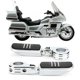 thumbnail image 3 of Reposapiés cromados para motocicleta, 2 uds., 32mm, con soporte apto para Honda GoldWing GL1500 GL1800 Jadeshay A, 3 of 8