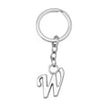 thumbnail image 4 of Pretyzoom initial keychain charm letter W shape silver 1Set for gifting friends family and keychain use, 4 of 8