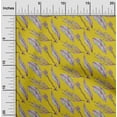 thumbnail image 1 of oneOone Cotton Poplin Twill Yellow Fabric Feather Feather Sewing Material Print Fabric By The Yard 56 Inch Wide, 1 of 4