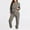 Gray, variant on Babysbule Womens Fall Plus Top Sets Sales Women's Fashion Casual Color Oversized Sleeve Lounge Sets Casual Tops And Pants 2 Piece Outfits Sweatsuit