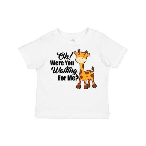 Inktastic Oh Were You Waiting For Me with Baby Giraffe Boys or Girls Toddler T-Shirt
