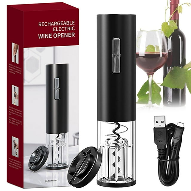 Ouvre-bouteille Électrique Automatique Tire-Bouchon de Vin Rouge avec Design Visuel Type-C Tire-Bouchon de Bouteille de Vin Rechargeable Ouvre-Bière Électrique Outil de Bouchage pour Bouteille de Vin Bouchons de Bière