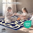 thumbnail image 4 of ODIKA 6'x9' Machine Washable Non-Slip Area Rug, Breeze Navy & Beige Nautical Knot Design High Traffic Rug, Beige, 58467, 4 of 7
