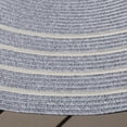 thumbnail image 5 of Safavieh Braided Nikeisha Striped Machine Washable Reversible Area Rug, Light Gray/Ivory, 5' x 5' Round, 5 of 12