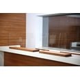 thumbnail image 5 of M&T Displays 39.37x17.02 Inch Wooden Base Hygienic Separator on Counter with Speaker Holes, Sneeze Guard, Protective Window for Employers & Customers, Barrier for Coughing & Sneezing (Dark Wood), 5 of 7