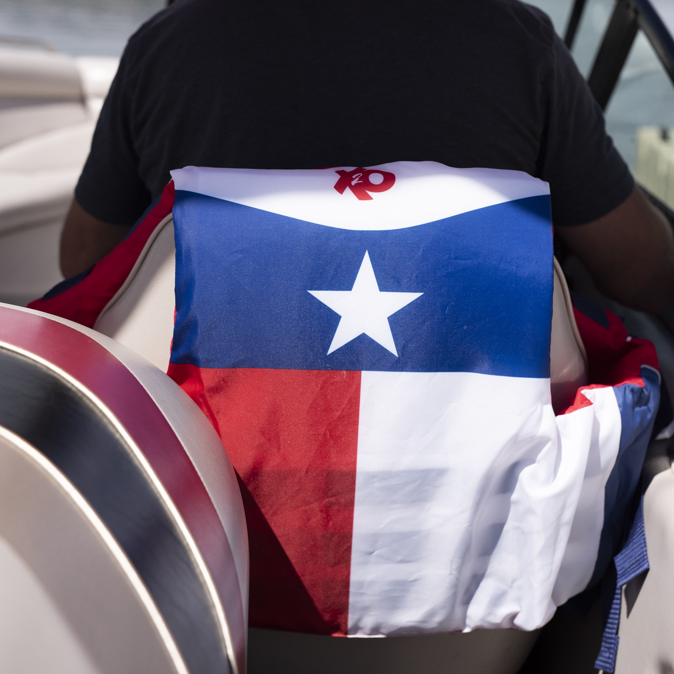 X2O 4 Buckle Life Vest and Jacket S/M Texas State Flag, Red and Blue